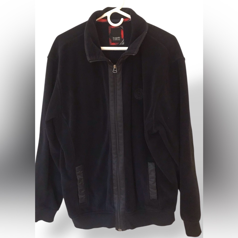 Vintage Bugatti full zip fleece velour jacket